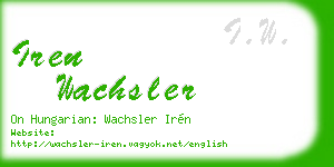 iren wachsler business card
