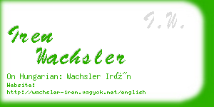 iren wachsler business card